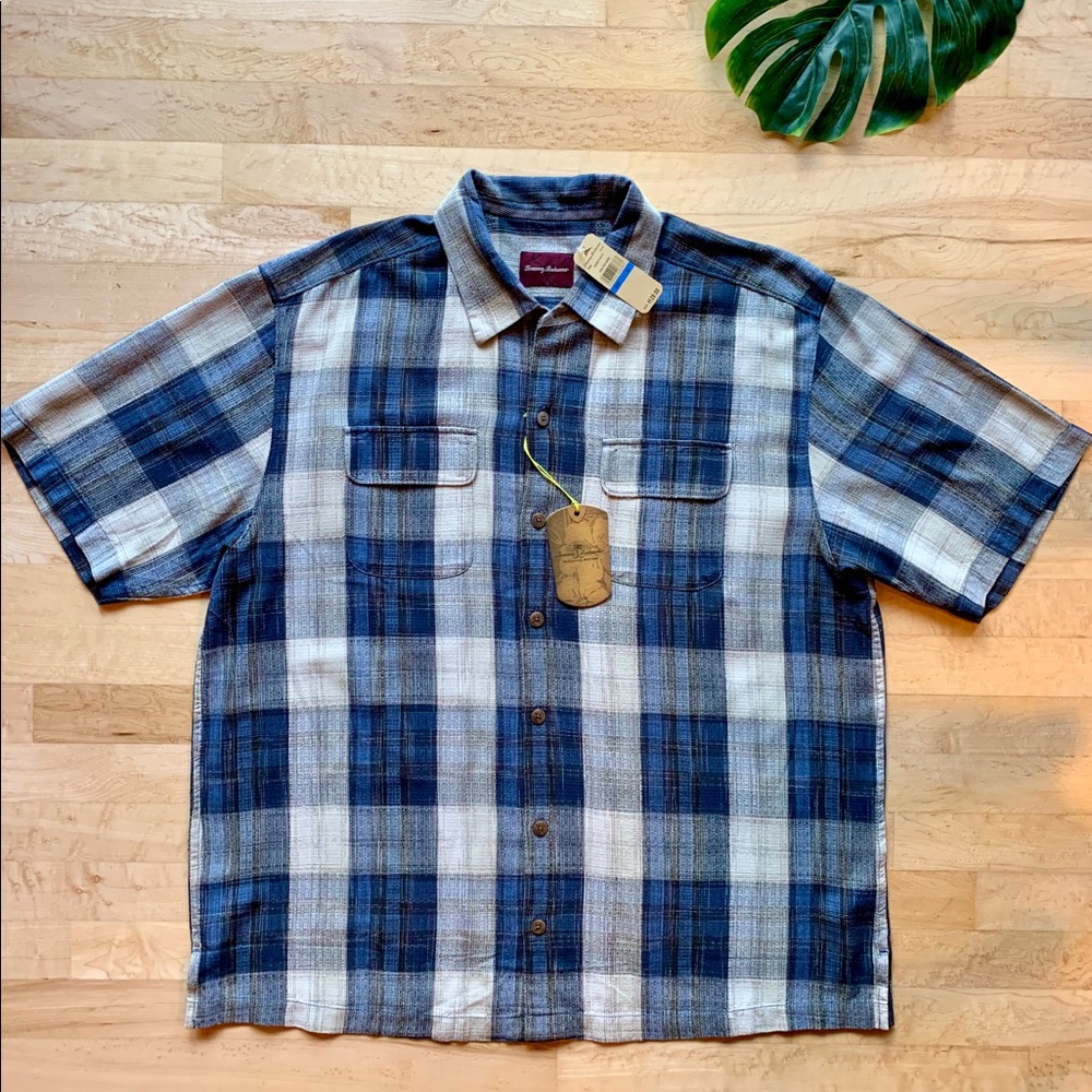 NWT!!! Tommy Bahama, 100% silk, Seaside plaid
